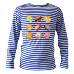 Тельняшка с длинным рукавом Французский макарун - PrintSalon