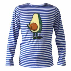 Тельняшка с длинным рукавом Funny avocado - PrintSalon