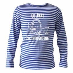 Тельняшка с длинным рукавом Go away i'm introverting - PrintSalon