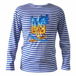 Тельняшка с длинным рукавом Горящий гербу Украины - PrintSalon