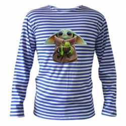 Тельняшка с длинным рукавом Grogu and Kermit - PrintSalon