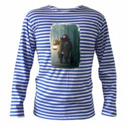 Тельняшка с длинным рукавом Хагрид в лесу - PrintSalon
