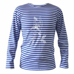 Тельняшка с длинным рукавом Hand with leafs - PrintSalon