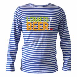 Тельняшка с длинным рукавом I like crafts beer - PrintSalon