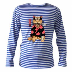 Тельняшка с длинным рукавом Japanese Akatsuki cat - PrintSalon