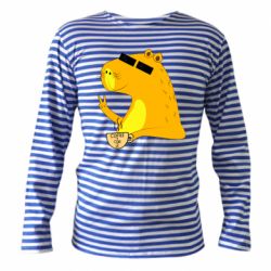 Тельняшка с длинным рукавом Капибара Программист - PrintSalon