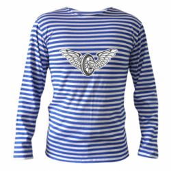 Тельняшка с длинным рукавом Колесо и крылья - PrintSalon