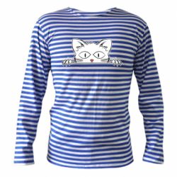 Тельняшка с длинным рукавом Котейка - PrintSalon