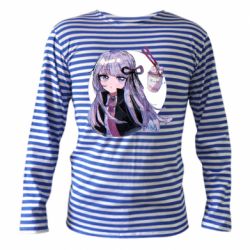 Тельняшка с длинным рукавом Kyoko Kirigiri glitch art - PrintSalon