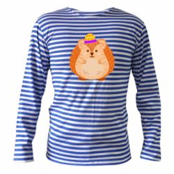 Тельняшка с длинным рукавом Little hedgehog in a hat - PrintSalon