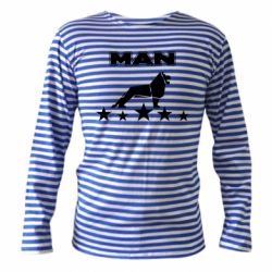 Тельняшка с длинным рукавом Man lion and stars - PrintSalon