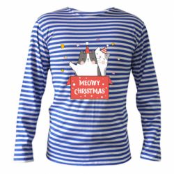 Тельняшка с длинным рукавом Meowy Christmas ( present box )