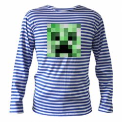 Тельняшка с длинным рукавом Minecraft minimalist Creeper - PrintSalon