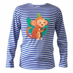 Тельняшка с длинным рукавом Monkey. Fuck You - PrintSalon