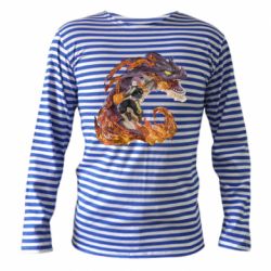 Тельняшка с длинным рукавом Natsu with a dragon - PrintSalon