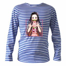 Тельняшка с длинным рукавом Nezuko - PrintSalon