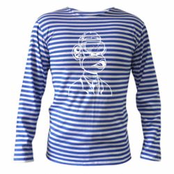 Тельняшка с длинным рукавом Обезьяна в виртуальных очках - PrintSalon