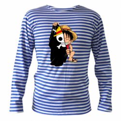 Тельняшка с длинным рукавом One piece chibi Luffy - PrintSalon