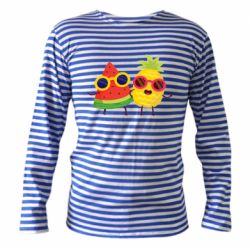 Тельняшка с длинным рукавом Pineapple with watermelon - PrintSalon