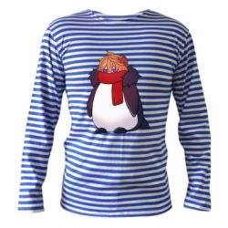 Тельняшка с длинным рукавом Пингвин Чайльд - PrintSalon