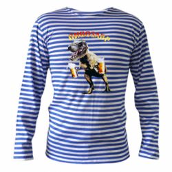 Тельняшка с длинным рукавом Пивозавр - PrintSalon