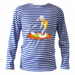 Тельняшка с длинным рукавом Пол это лава - PrintSalon