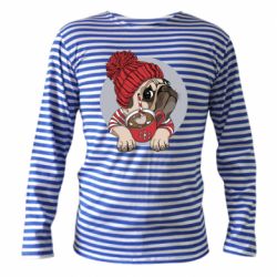 Тільник з довгим рукавом Pug And Coffee