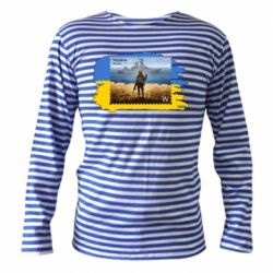 Тельняшка с длинным рукавом Русский военный корабль! Украина - PrintSalon