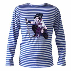 Тельняшка с длинным рукавом Sasuke with katana - PrintSalon