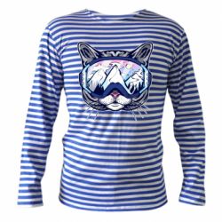 Тельняшка с длинным рукавом Snowboard Cat - PrintSalon