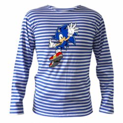 Тельняшка с длинным рукавом Sonic and the jump - PrintSalon