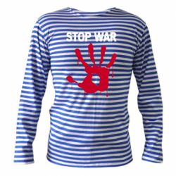 Тельняшка с длинным рукавом Stop War - PrintSalon