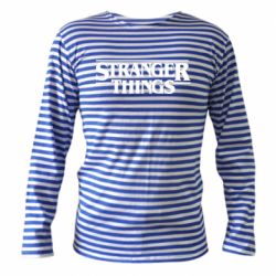 Тельняшка с длинным рукавом Stragner Things Logo - PrintSalon