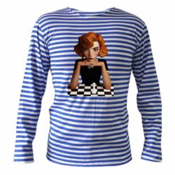 Тельняшка с длинным рукавом The Queen's Gambit art - PrintSalon