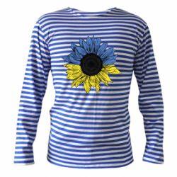 Тельняшка с длинным рукавом Украина! Подсолнух - PrintSalon