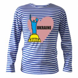Тельняшка с длинным рукавом Ukraine in heart - PrintSalon