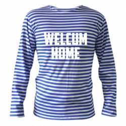 Тельняшка с длинным рукавом Welcum Home - PrintSalon