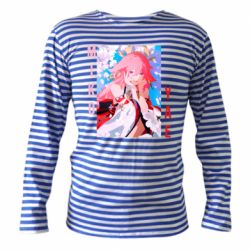 Тельняшка с длинным рукавом Yae Miko art - PrintSalon