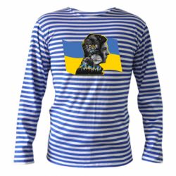 Тельняшка с длинным рукавом Зеленский Президент Арт - PrintSalon
