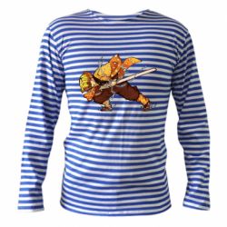 Тельняшка с длинным рукавом Zenitsu Demon Slayer - PrintSalon