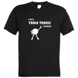 Мужская футболка  с V-образным вырезом Tennis Coach - PrintSalon