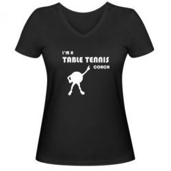 Женская футболка с V-образным вырезом Tennis Coach - PrintSalon