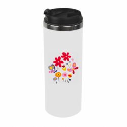 Термокружка Flowers and Butterflies - PrintSalon