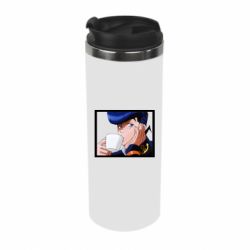 Термокружка Higashikata Josuke drinking tea - PrintSalon