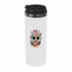 Термокружка Little owl with feathers - PrintSalon