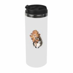 Термокружка Осенний ежик - PrintSalon