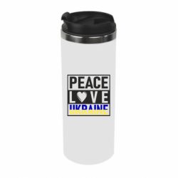 Термокружка PEACE LOVE UKRAINE - PrintSalon