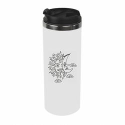 Термокружка Sun and Moon faces - PrintSalon