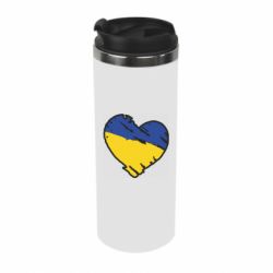 Термокружка Украина сердце с царапинами - PrintSalon
