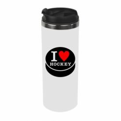 Термокружка I love hockey - PrintSalon